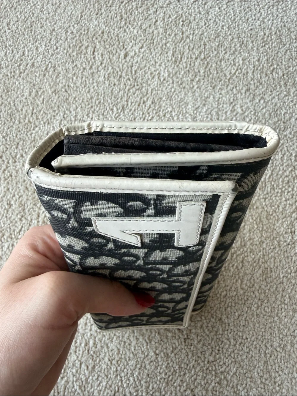 Dior Black and White Monogram Wallet Case